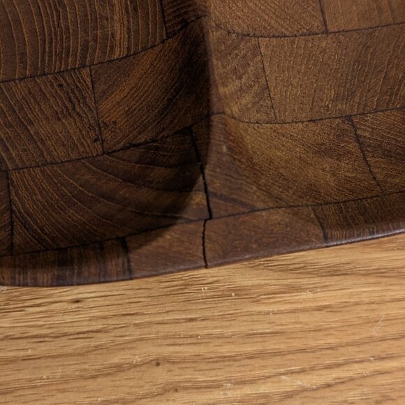 Mid Century Vintage Lazy Susan  Rotating Wooden Serving Tray - Picture 10 of 11